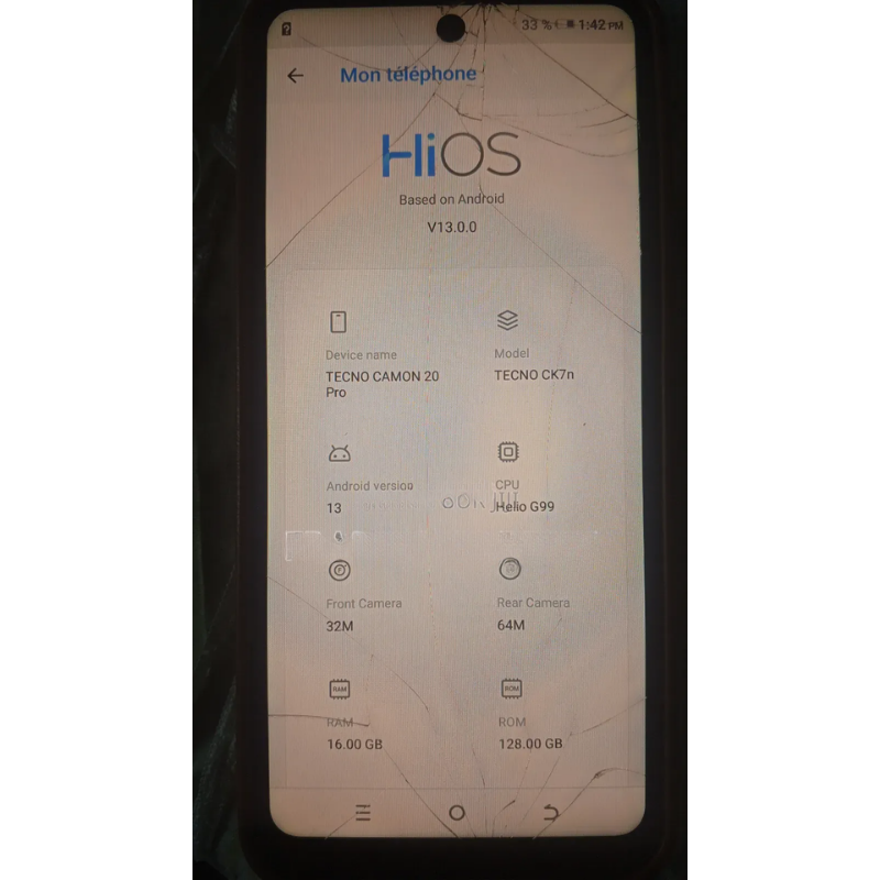 Tecno Camon 20 128 GB Autre