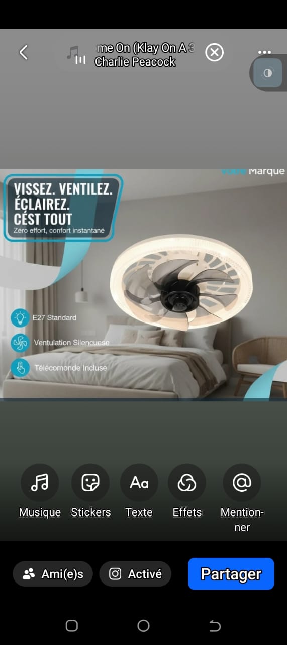 Vente lampe ventilateur 220v,40w 