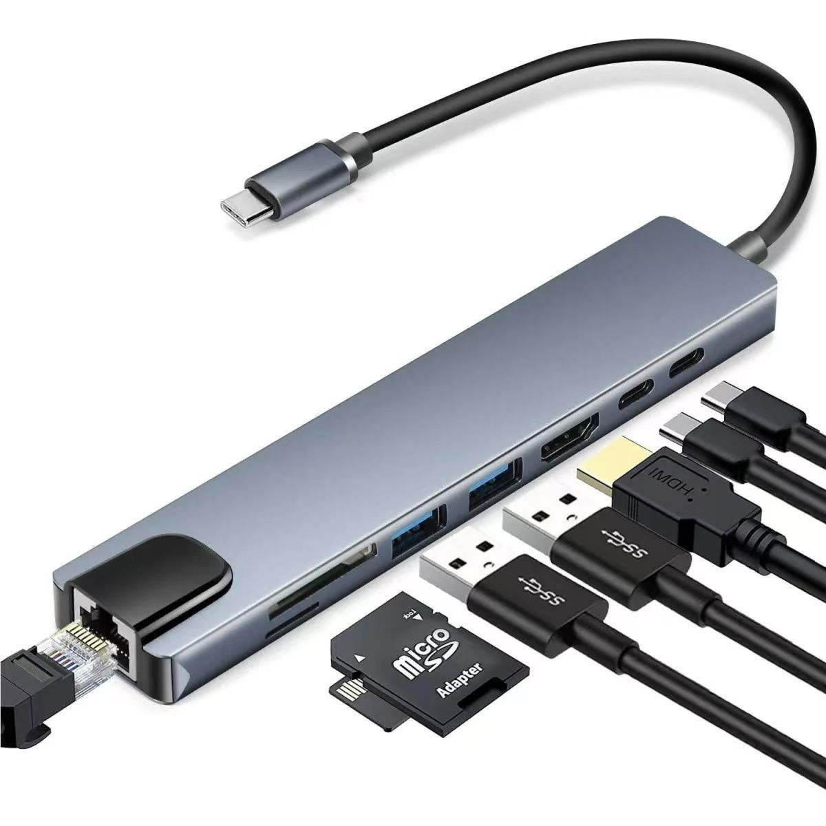 multiprise USB 8 en 1 