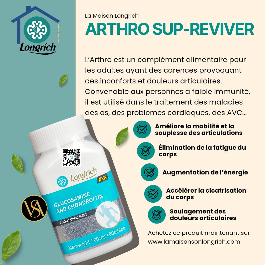 ARTHRO SUP-REVIVER – Glucosamine & Chondroïtine (Longrich)