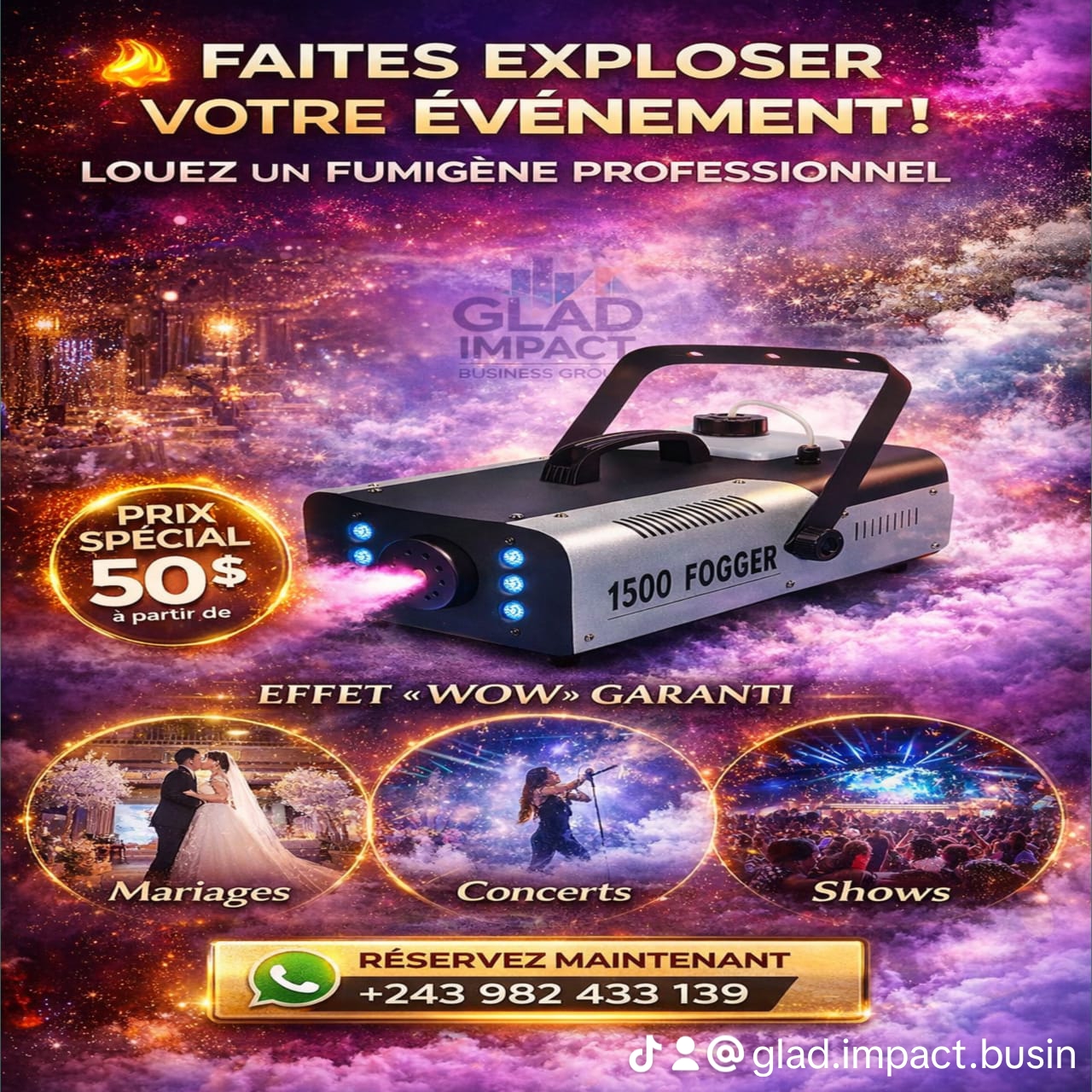 ⛔PROMO FLASH – Location Machine à Fumée