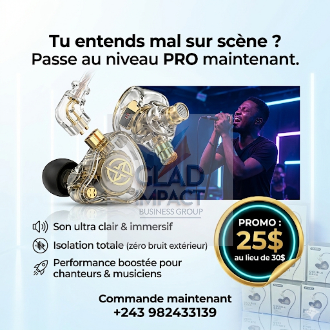 CASQUE RETOUR POUR SCÈNE X2 PRO DE Qualité