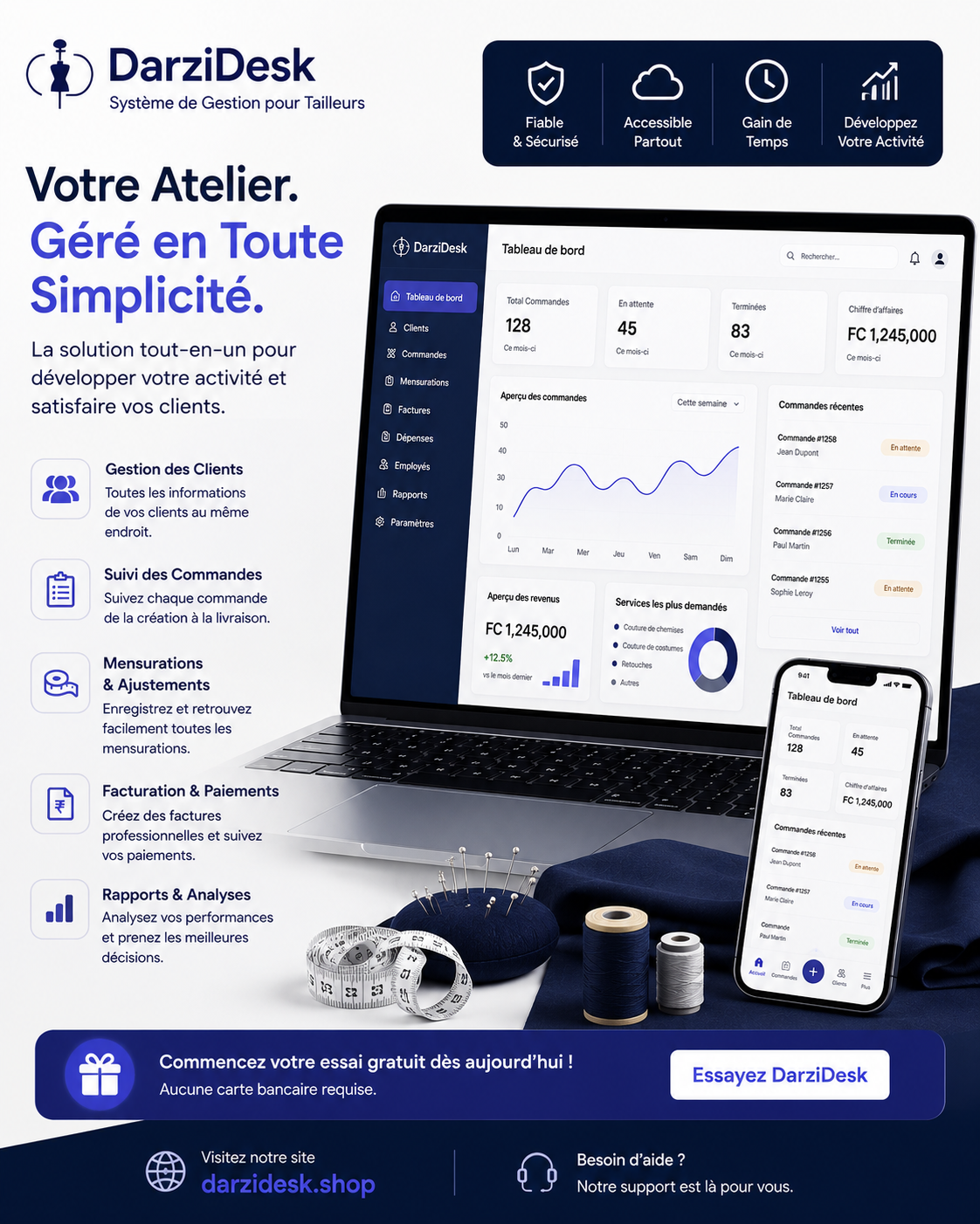 Gérez Votre Atelier de Couture Plus Intelligemment