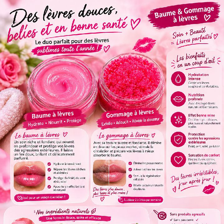 Baumes et gommages à lèvres 