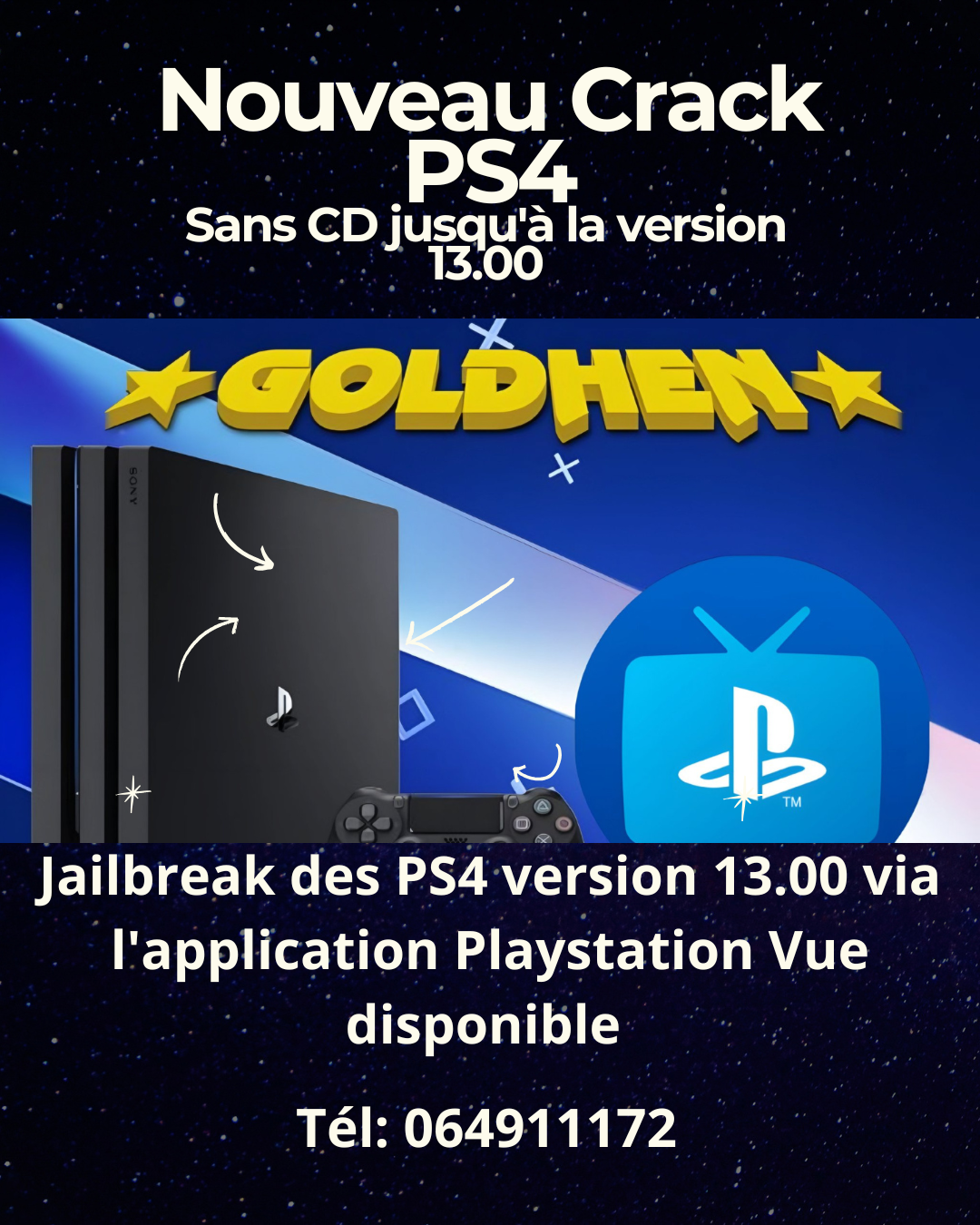 CD et application de crack PS4 de la version 9.00 à 13.00