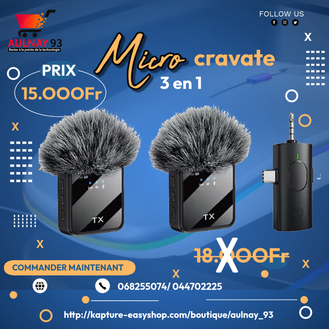 micro cravate 3 en 1
