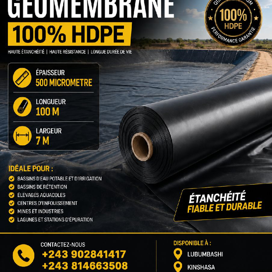 Bâche Géomembrane HDPE premium 